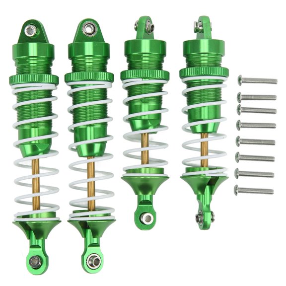 Shock Absorber Front Rear Aluminum Alloy Replacement Car Spring Damper for 1/10 Vehicle Green