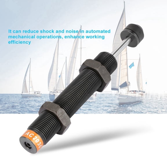 Shock Absorber, Heat Resistance High Hardness Pneumatic Alloy + Stainless Steel Washer Replaces For Air Cylinder Ac2030-2