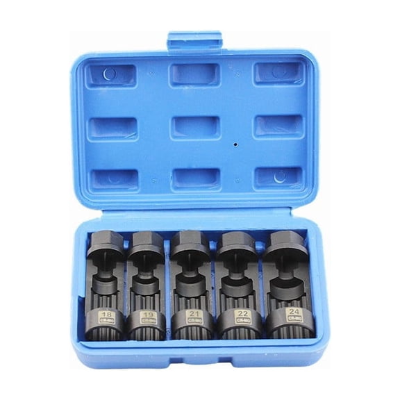 Shock Absorber Seat Nut Removal Socket Set, CR-MO Alloy, 16-22mm 6-Piece Kit, 1/2" Drive for Porsche Vehicle (A)