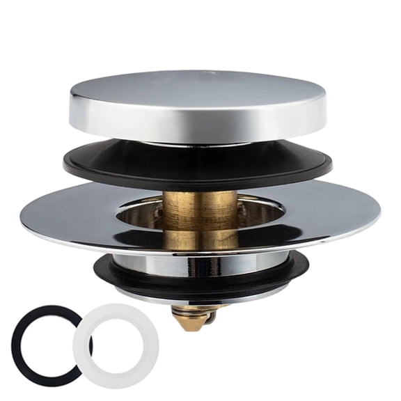 Shock Absorbing Bathtubs Drain Plug Innovative Spring Loading Mechanism Strong Metal Bathtubs Drain for Bathroom Use