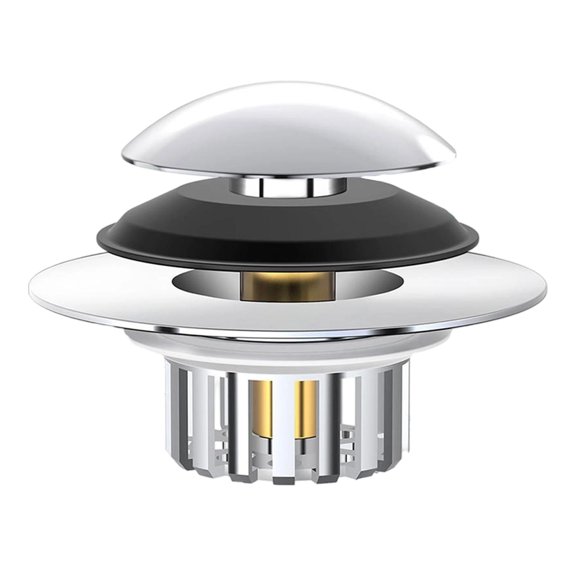 Shock Absorbing Bathtubs Drain Plug Innovative Spring Loading Mechanism Strong Metal Bathtubs Drain for Bathroom Use