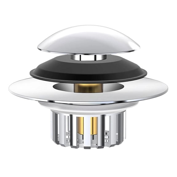 Shock Absorbing Bathtubs Drain Plug Innovative Spring Loading Mechanism Strong Metal Bathtubs Drain for Bathroom Use