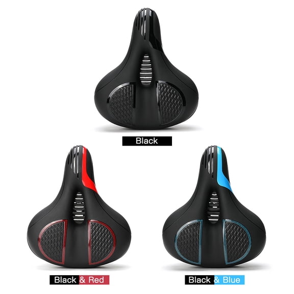 Shock Absorbing Bicycle Saddle Wide Bike Seat Waterproof Breathable Hollow Foam Padding Cushion with Installation Tool Set for Mountain MTB Cruiser Bikes (10.2 x 9 in / 26 x 23 cm)