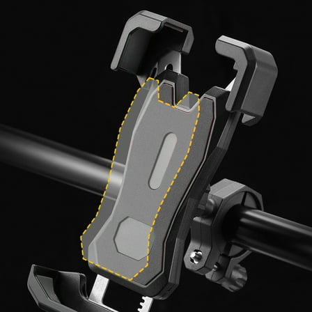 Shock Absorbing Bike Phone Mount - 360° Rotatable Handlebar Holder for 4-6.5" Smartphones, Universal Motorcycle & Bicycle Phone Rack