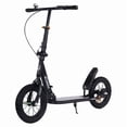 thumbnail image 1 of Shock-Absorbing Foldable Commuter Kick Scooter With 12" Large Smooth Rolling Rubber Air Tires Pink/Green/White/Black, 1 of 8