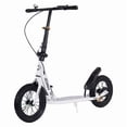 thumbnail image 1 of Shock-Absorbing Foldable Commuter Kick Scooter With 12" Large Smooth Rolling Rubber Air Tires Pink/Green/White/Black, 1 of 7