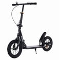 thumbnail image 1 of Shock-Absorbing Foldable Commuter Kick Scooter With 12" Large Smooth Rolling Rubber Air Tires Pink/Green/White/Black, 1 of 9