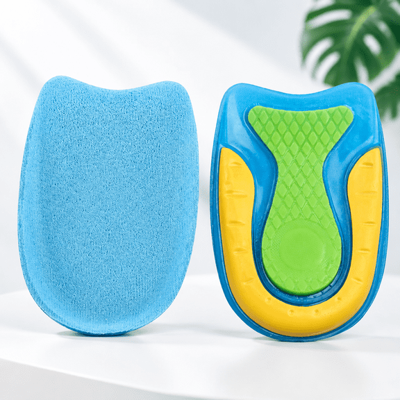 Shock Absorbing Heel Cushion Inserts, Non-Slip Pain Relief Half Insoles for Long Standing, Sports Running Foot Protection Pads for Men & Women