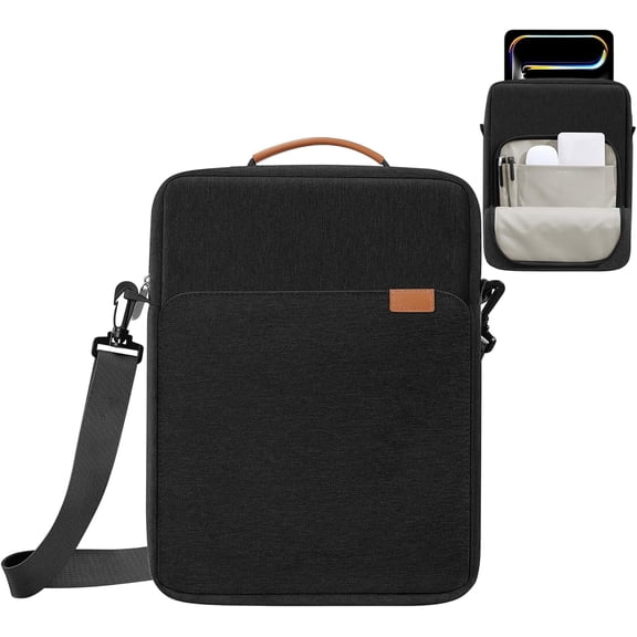 Shock-Absorbing & Water-Resistant 9-11 Inch Tablet Bag, Multi-Function Sleeve Case with Adjustable Strap for iPad, Kindle, Fire, Samsung Tab, Perfect for Daily Commute and Travel