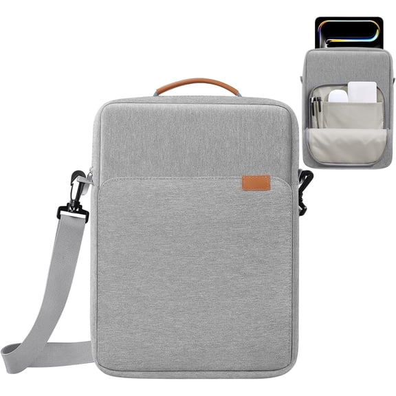 Shock-Absorbing & Water-Resistant 9-11 Inch Tablet Bag, Multi-Function Sleeve Case with Adjustable Strap for iPad, Kindle, Fire, Samsung Tab, Perfect for Daily Commute and Travel