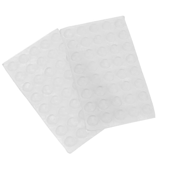 Shock Absorption Cabinet Door Bumpers Anti-Scratch Door Cushions Round Transparent 1.2x0.5Cm 80Pcs