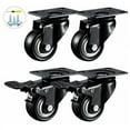 thumbnail image 1 of Shock Absorption Caster Wheels, Polyurethane Castors for Noiseless and Floor-Friendly Movement, Heavy Duty Plate Casters for Robust Support in Various Applications, 1 of 5