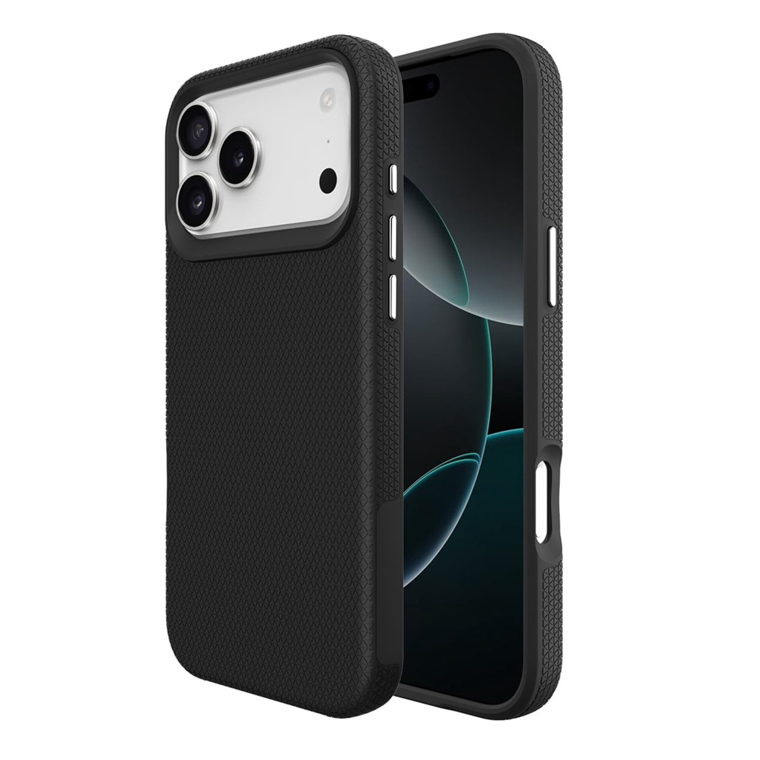 Shock Absorption Protective Dual Layer Case for iPhone 17 Pro Max - Black