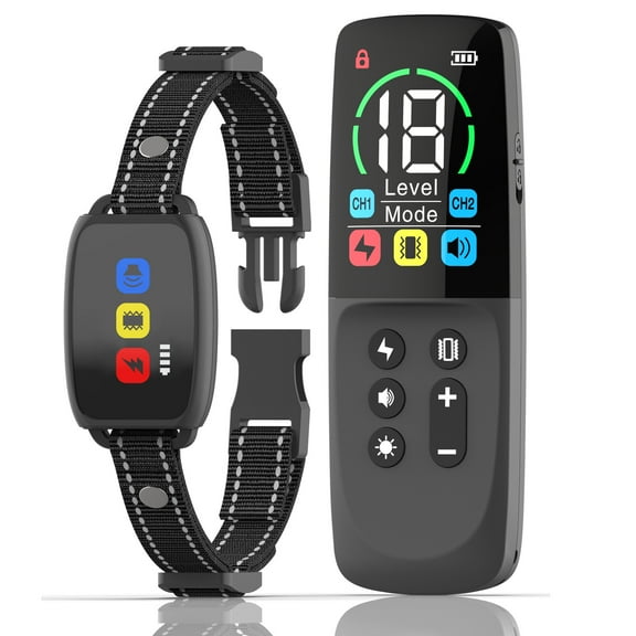 Shock Collar for Dogs, 3300FT Dog Training Collar with Remote, 3 Training Modes and Training Icons, e Collar for Dogs Training, IP67 Waterproof Shock Collar for Medium Large Dogs