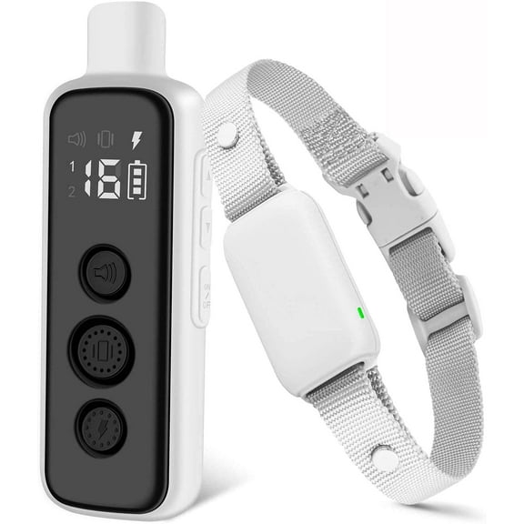 Shock Collar for Dogs - Waterproof Rechargeable Dog Electric Training Collar with Remote for Small Medium Large Dogs with Beep, Vibration, Safe Shock Modes (8-120 Lbs) (Grey)