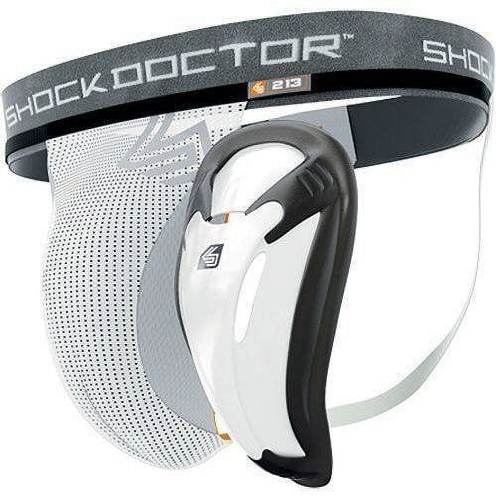 Shock Doctor Core Supporter with Bio-Flex Protective Cup - White