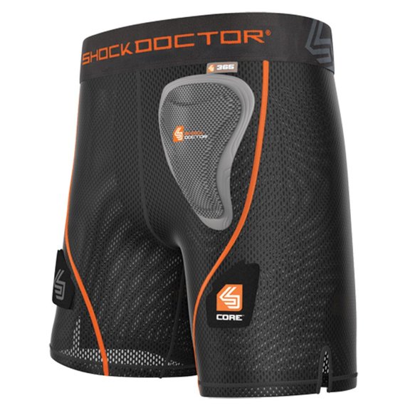 Shock Doctor GIRLS Mesh Hockey Shorts with Pelvic Protector & Tabs for Socks (YXXS)