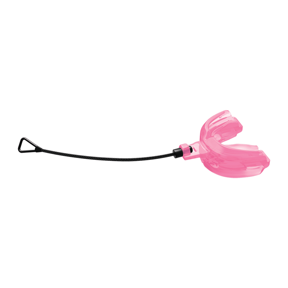 Shock Doctor 4300 Double Braces Mouthguard, Youth STRAPPED, PINK