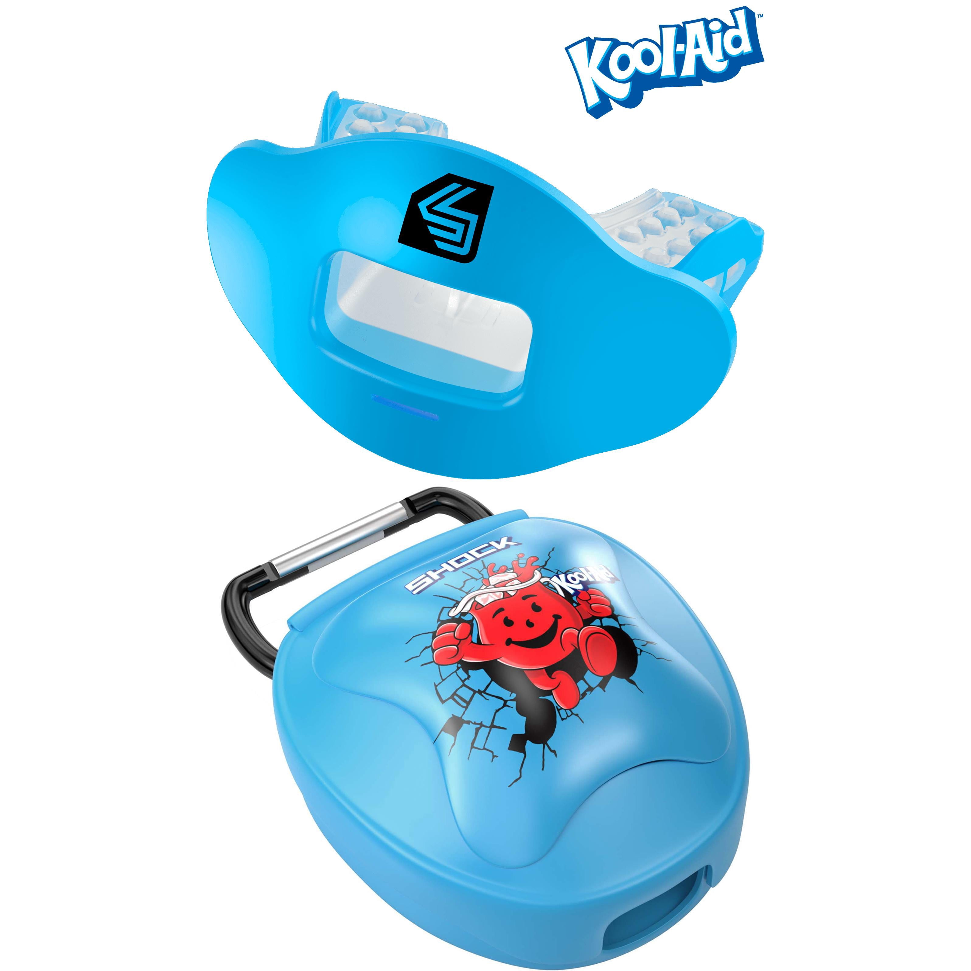 Shock Doctor Adult Max AirFlow Flavor Lip Guard with Ventilated Mouthguard Case Bundle, Kool-Aid Tropical Punch
