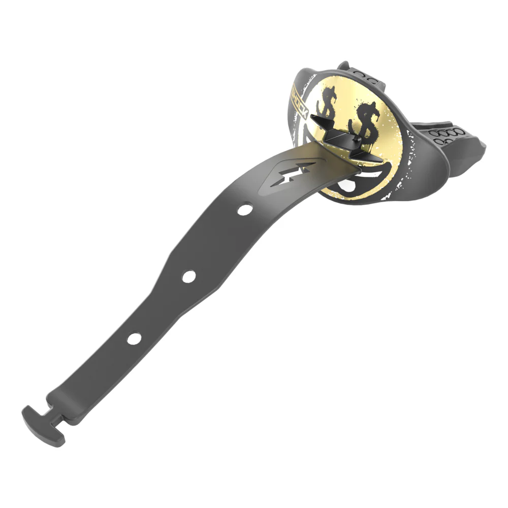 Shock Doctor, Bolt Lip Guard, One Size Fits All, Chrome Gold Smile