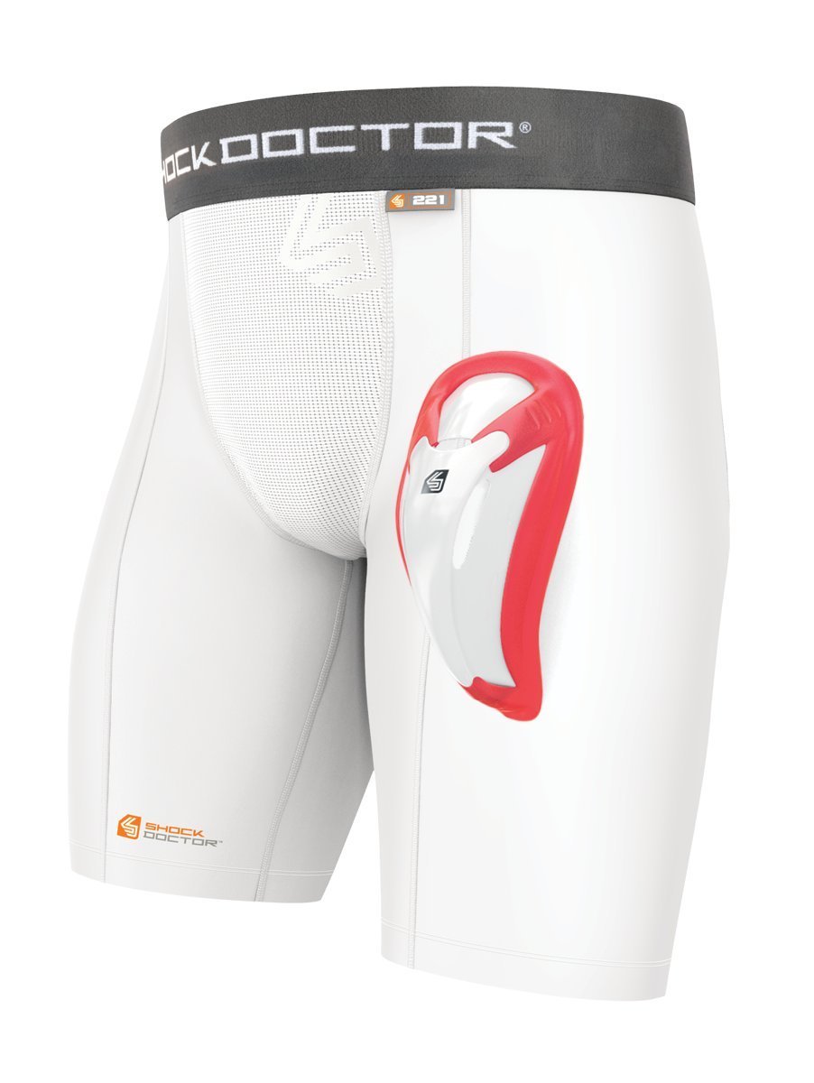 Shock Doctor CompShor w/BioCup - Boys (White) - image 1 of 4