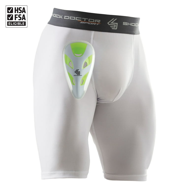 Free Shipping! Shock Doctor Youth Boys Compression Athletic Shorts