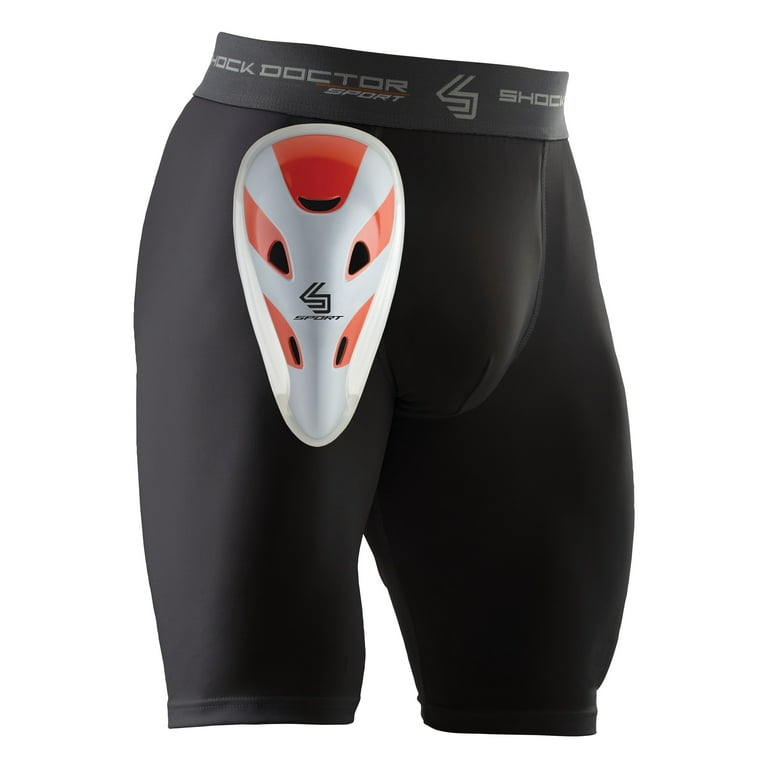 Shock Doctor Compression Shorts with Protective Bio-Flex Cup