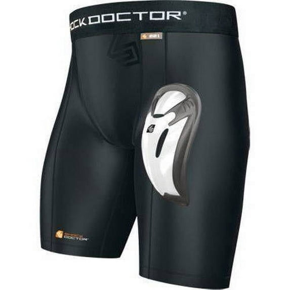 Shock Doctor Core Compression Short with Bio-Flex Cup, Black, Adult XL