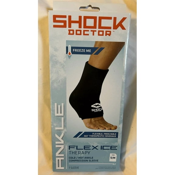 Shock Doctor Flex Ice Therapy Ankle Compression Sleeve