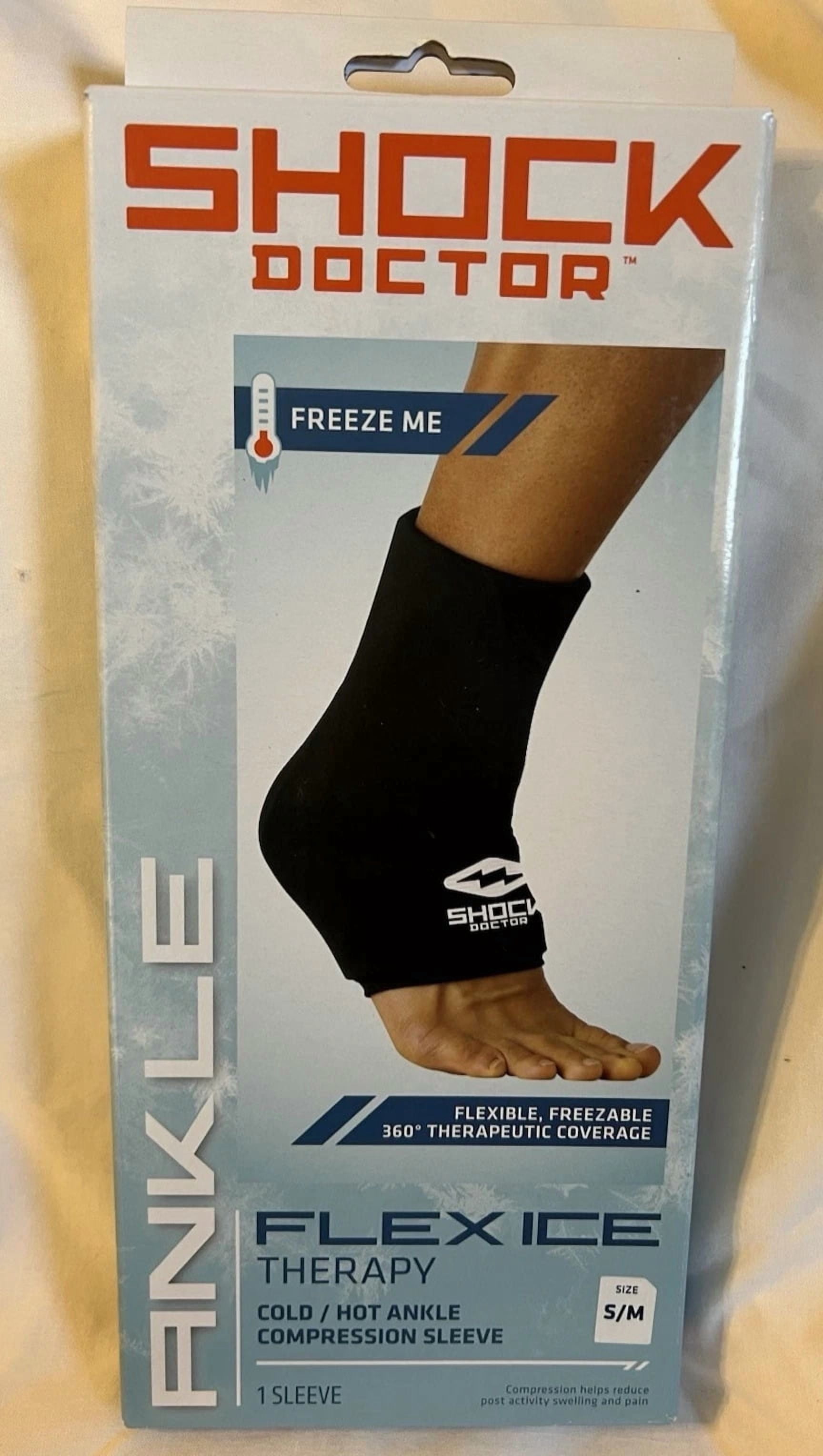 Shock Doctor Flex Ice Therapy Ankle Compression Sleeve HSA/FSA Eligible ...