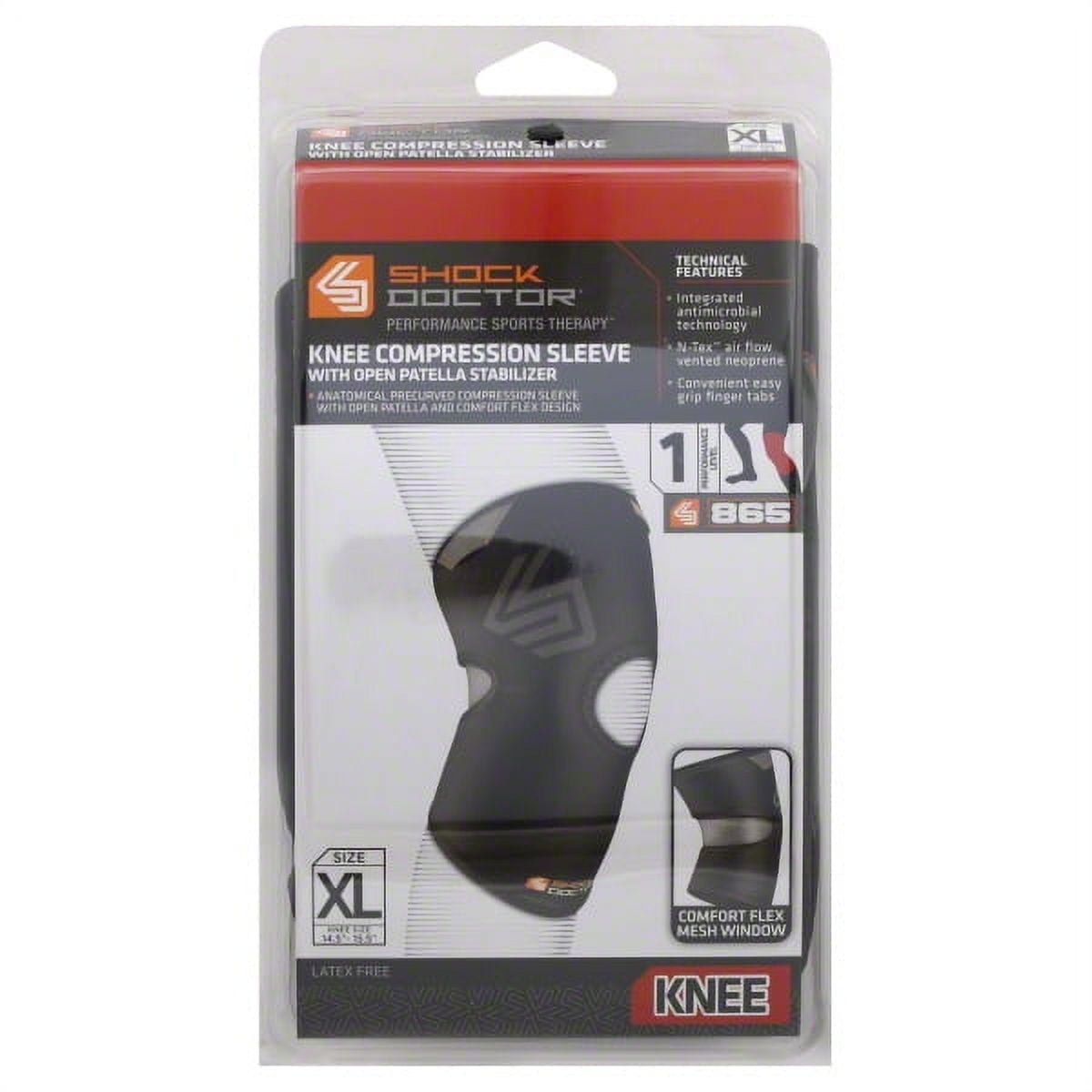 Shock Doctor Knee Sleeve /Open Patella Adult (Black)