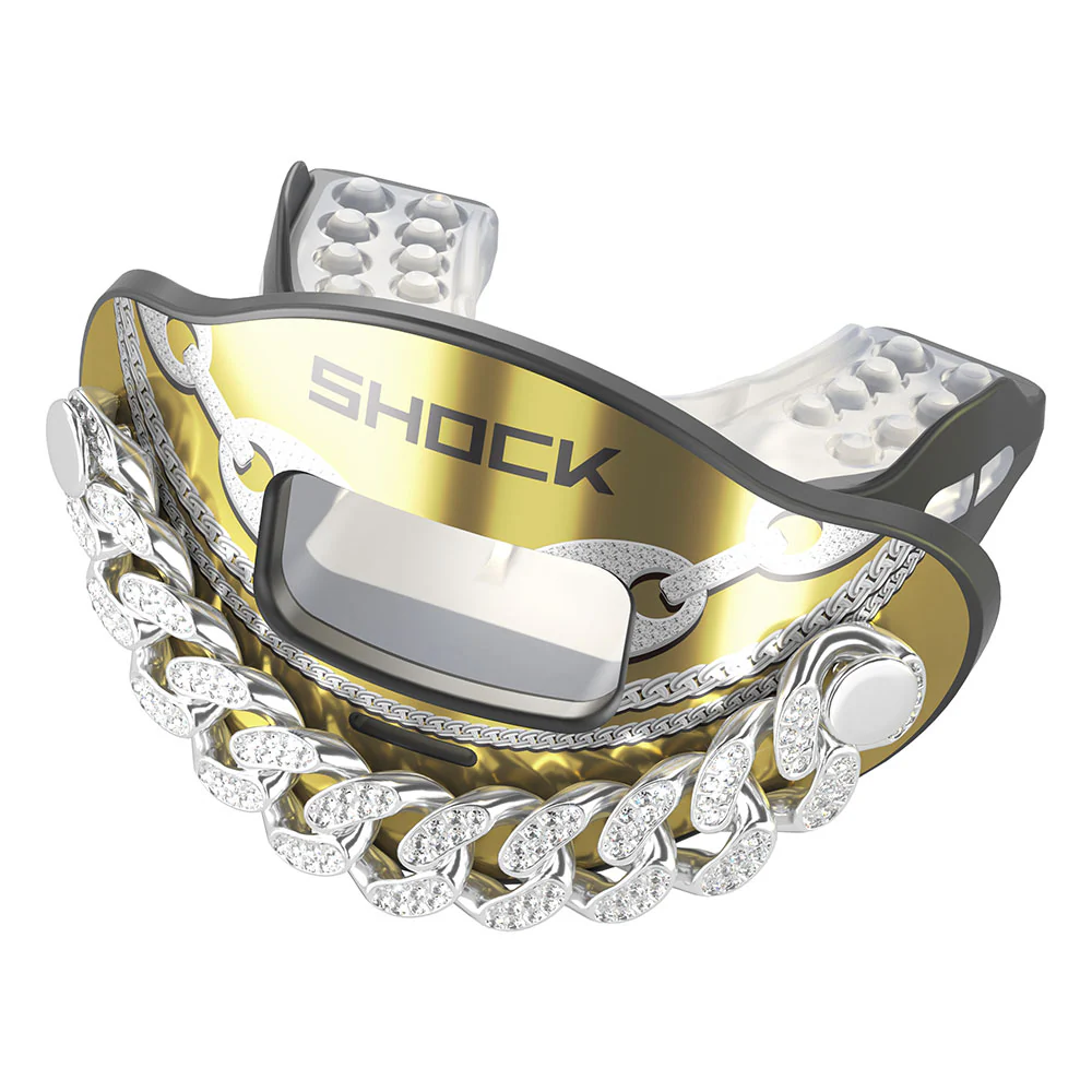 Shock Doctor Max AirFlow Lip Guard, 3D Ice Chain Gold, OSFA