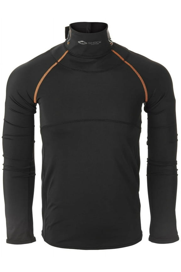 Men's Ultra Compression Neck Guard Hockey Long Sleeve Shirt