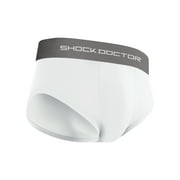 Shock Doctor, Brief Underpants with Cup Pocket, Youth, S, White