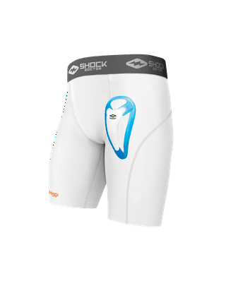 McDavid Sport Compression Athletic Shorts, White, Adult, Men's