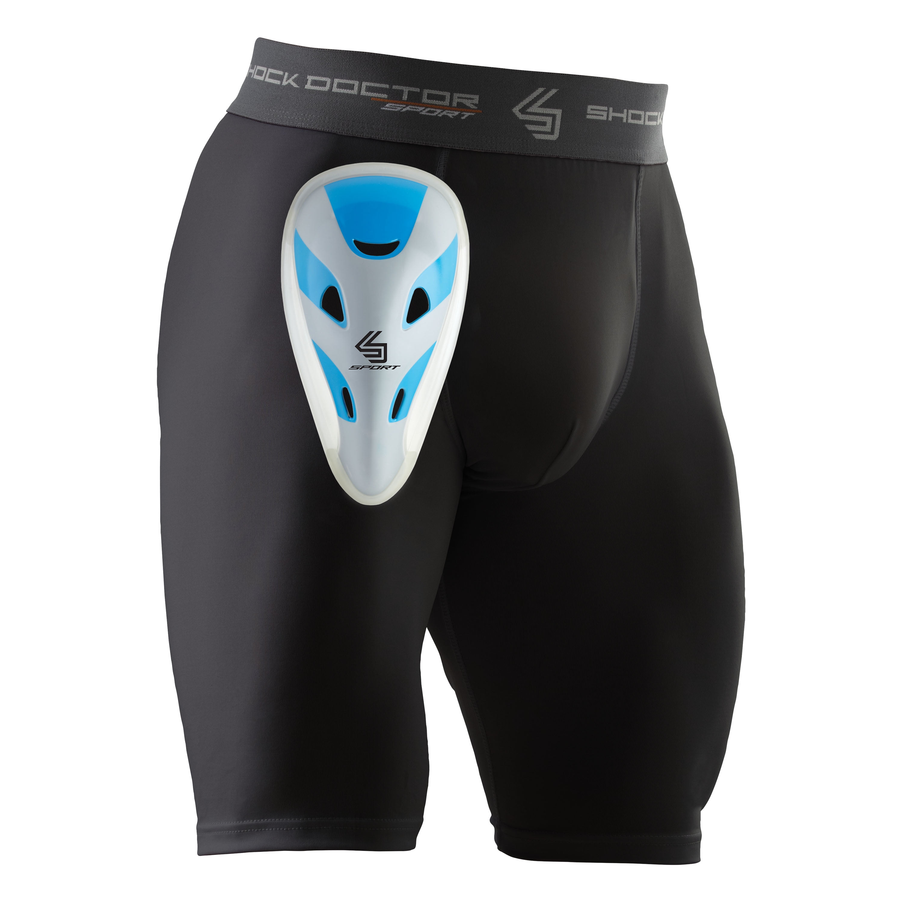 Shock Doctor Sport Compression Short with Cup Black Adult Medium 