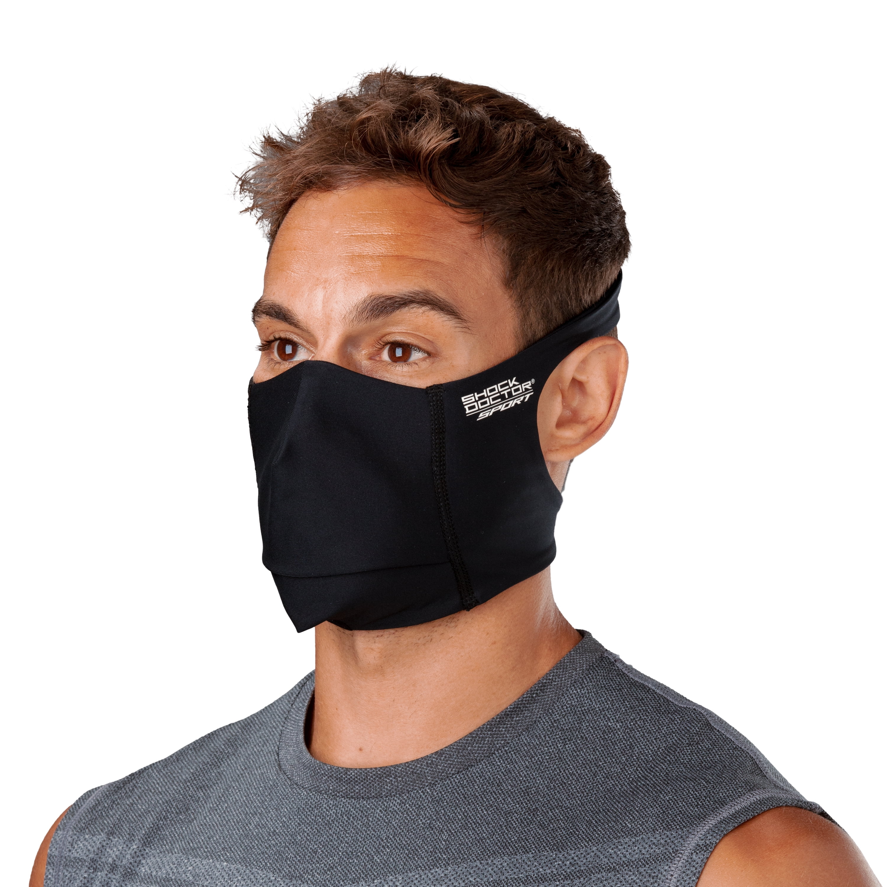 Shock Doctor Sport Face Mask Black, One Size Fits Most