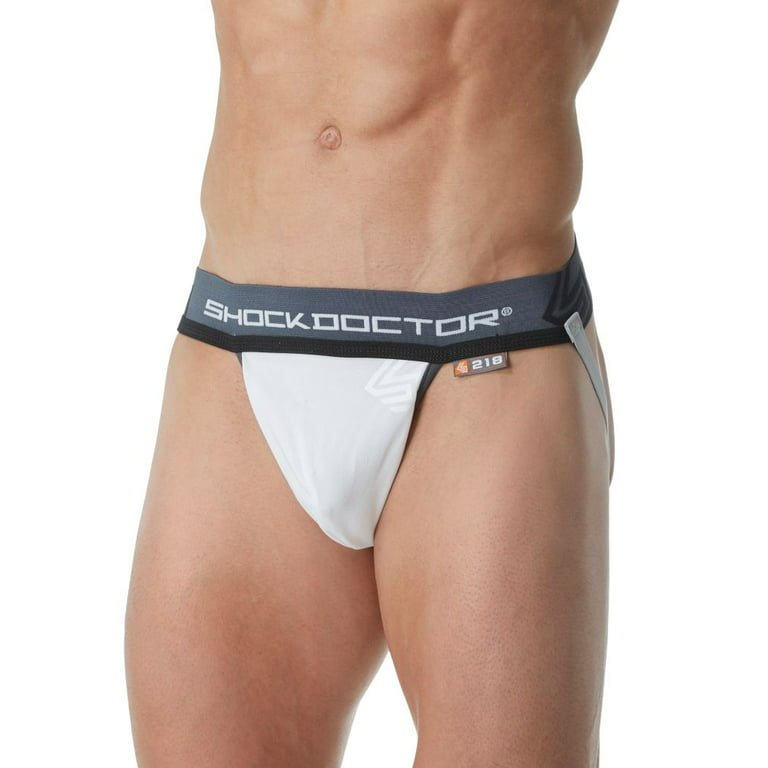 Shock Doctor Men's Supporter with Cup Pocket, White, X-Large : :  Sports, Fitness & Outdoors