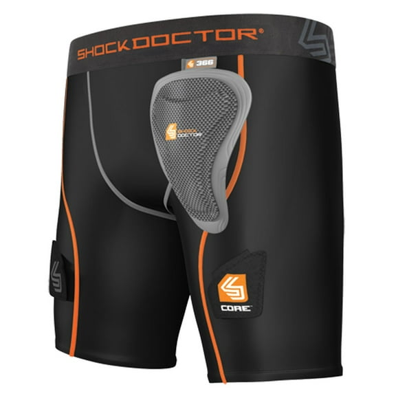 Shock Doctor Women Core Compression Hockey Short w/ Pelvic Protector Black Large