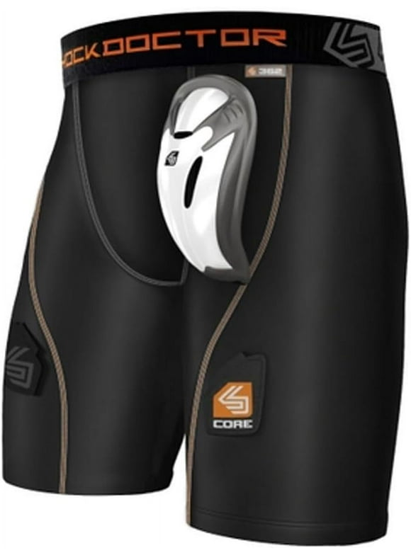 Shock Doctor Youth Core Compression Hockey Shorts with Bio-Flex Cup, Small