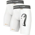 thumbnail image 1 of Shock Doctor Youth Core Compression Shorts 2-Pack w/ BioFlex Cup - Small - White, 1 of 2