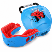 Shock Doctor Youth Gel Max Flavor Mouthguard with Ventilated Mouthguard Case Bundle, Kool-Aid Tropical Punch