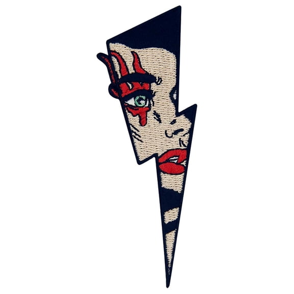 Shock In Lightning Patch Embroidered Applique Badge Iron On Sew On Emblem