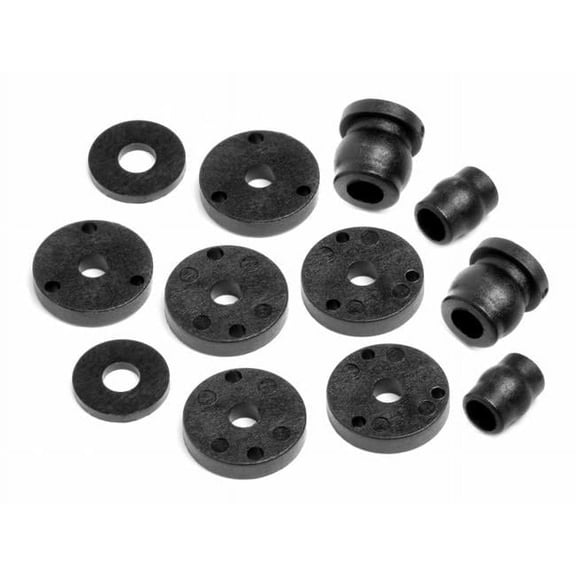 Shock Piston & Ball Set with Blitz-Firestorm Spare Parts Kit - Black