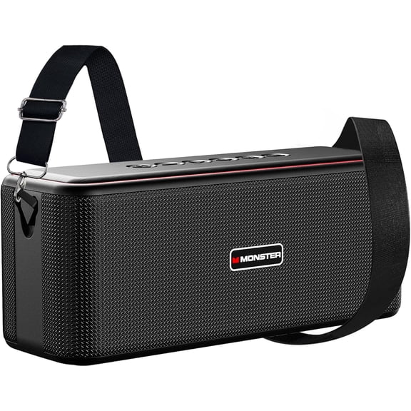 Shock Pro Bluetooth Speaker with Strap, 80W Loud Speaker with Deep Bass, Portable Wireless Speakers with TWS, Long Playtime & Waterproof for Outdoors/Indoors, Supports AUX/TF Card/USB Audio