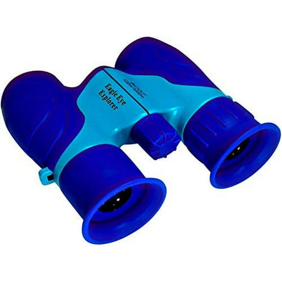 Shock Proof, Waterproof, 8x21 Kids Binoculars, Wrist Strap, and Case. Use for Bird Watching, Learning, Stargazing, Hunting, Hiking, Sports, Games, Outdoor Adventure for Boys & Girls. Color: Dark Blue