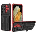thumbnail image 1 of Shock Resistant Military Drop Case for Samsung Galaxy S22 Ultra Plus, Full Protection Silicone Soft Side Bumper(Red,S22), 1 of 8