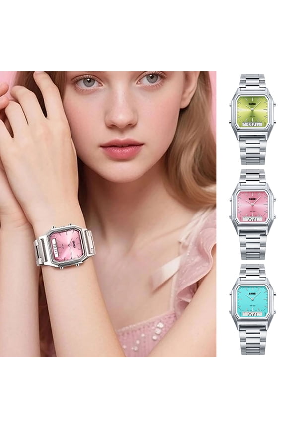 Shock-Resistant Multi-Timezone Long-Battery Women's Outdoor Sports Digital Watch - Waterproof Luminous Display for Hiking Camping Running Swimming, Year of the Horse Gifts for Women Necessity, C