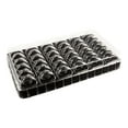thumbnail image 1 of Shock Safe Rectangle Black Plastic Macaron Take Out Box - Fits 36 Macarons - 13 1/4" x 11" x 2" - 100 count box, 1 of 2