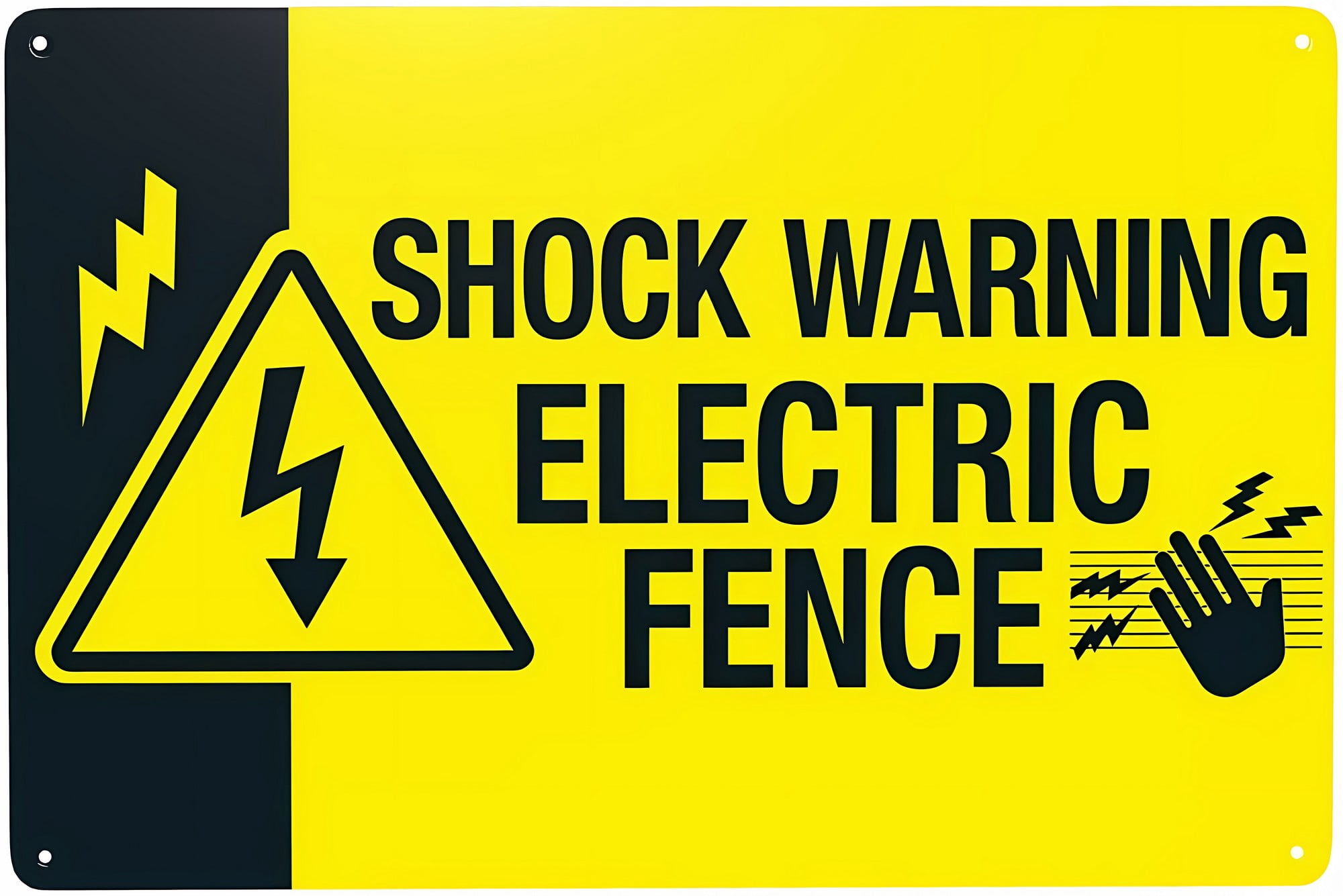 Warning Sign Decor Shock Warning Electric Fence Warning Sign - 8
